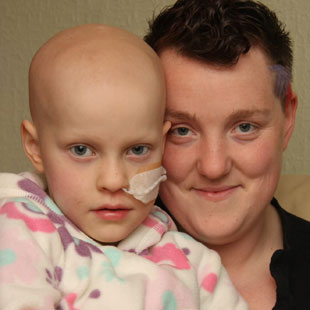 GRUELLING: Jazmine with mum <b>Beth Fairburn</b> last November during her treatment - 1113378