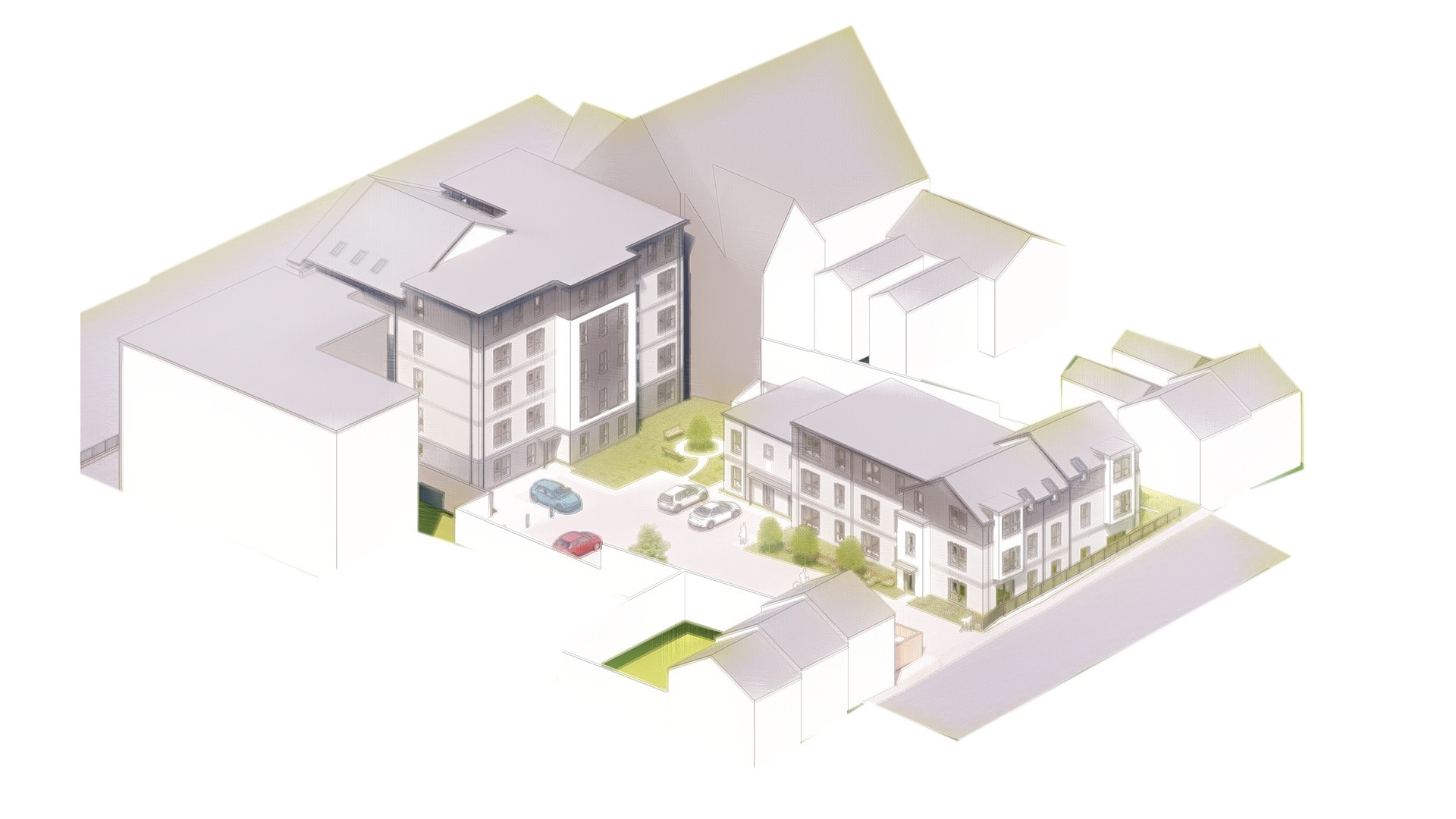 An artist\s impression of the development. Picture: Avison Young / Linc Cymru 